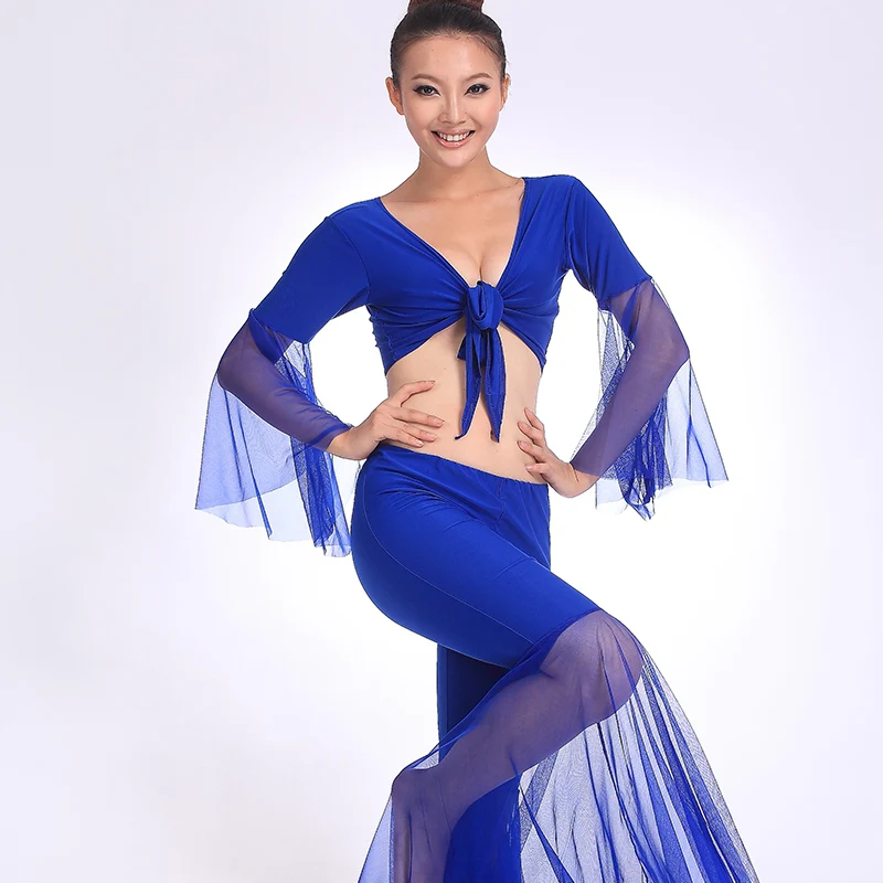 Танец живота Professional Одежда для танцев пикантные для женщин костюм для тренировок комплект 9 цветов
