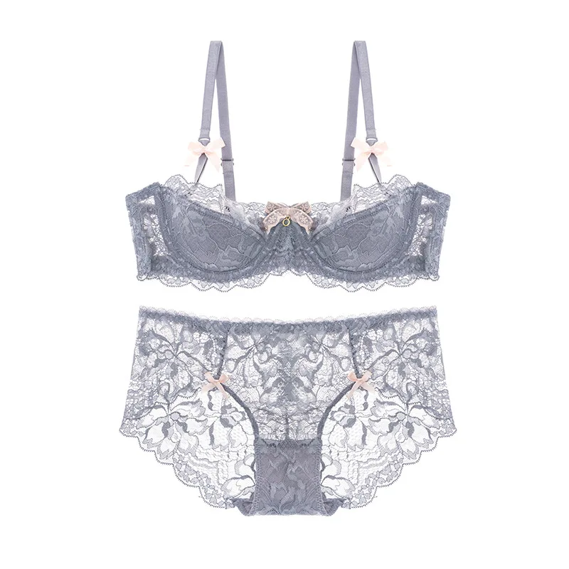 Комплект женского кружевного нижнего белья с чашками пуш ап 4 цвета|bra set|underwear setbras