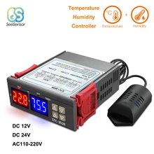 STC-3028 двойной цифровой регулятор влажности Регулятор температуры для холодильника термостат регулятор 12 В 24 В 220 В термометр
