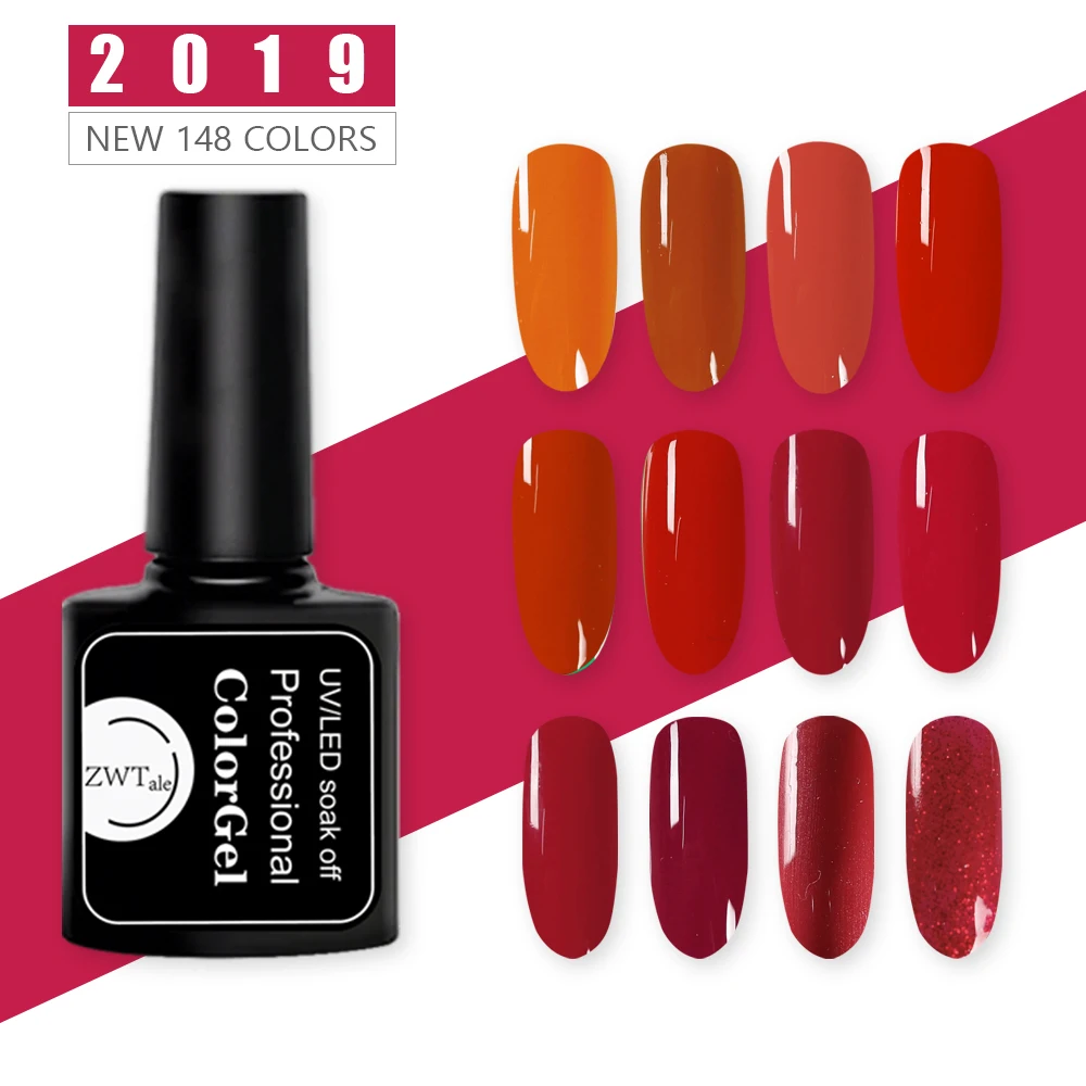 

ZWTale Gel Nail Polish UV Nail Gel Manicure UV Led Color Gel Polish Soak Off Nail Gel Varnish No Wipe