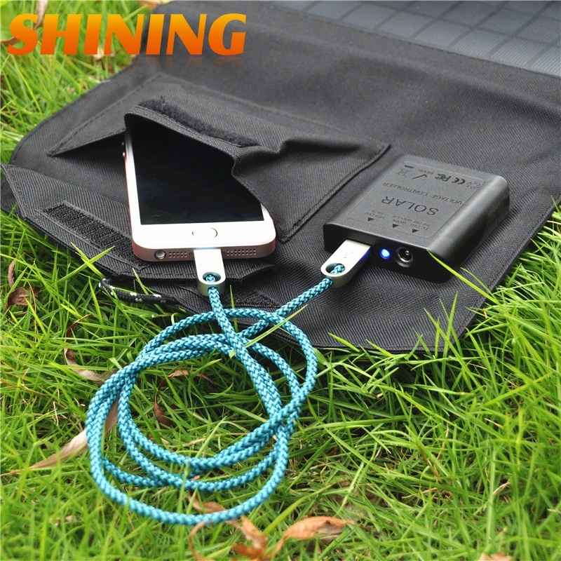Dual Output USB5V + DC 18V Solar Sun Panel Charger 12V Battery Charging Kit Mobile Cellphone Camping | Электроника