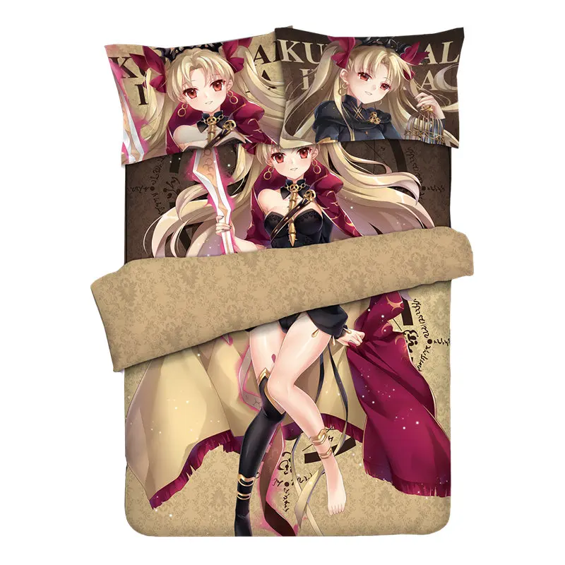 

2018 New Anime Fate/Grand Order Card Captor Sakura Bedding Set With Pillow Cases Bed Sheet Duvet Cover Set for 1.2M/1.5M Bed set