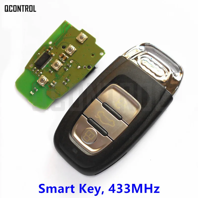Автомобильный смарт ключ QCONTROL подходит для Audi A4/S4/A5/S5/Q5 2007 2016 433 МГц с бесключевым