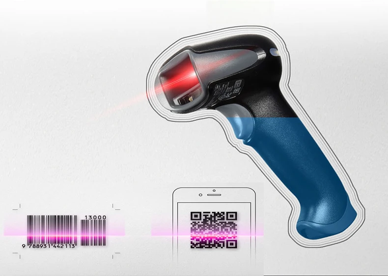 Используется Honeywell Xenon 1902 2D+ 1D Bluetooth беспроводной HID сканер штрих-кода для iPhone iPad iOS-MOD