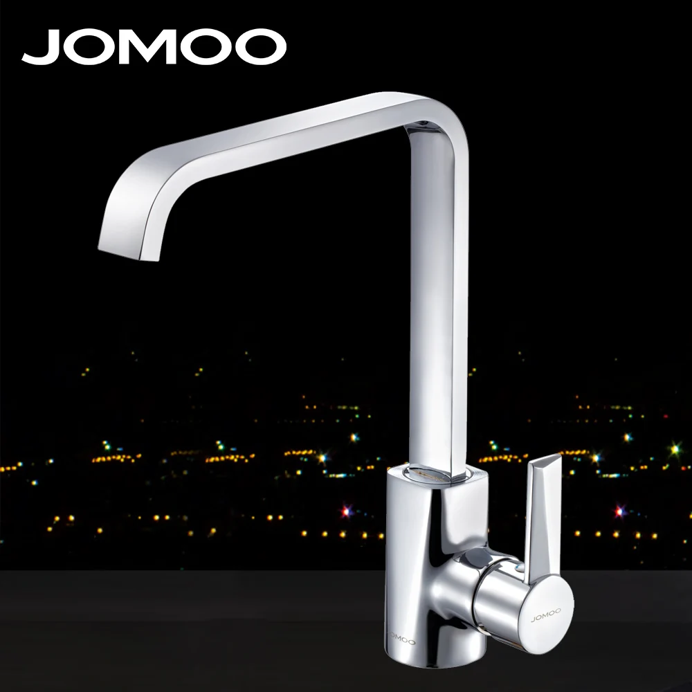 JOMOO brass polish chrome kitchen faucet single handle single hole sink