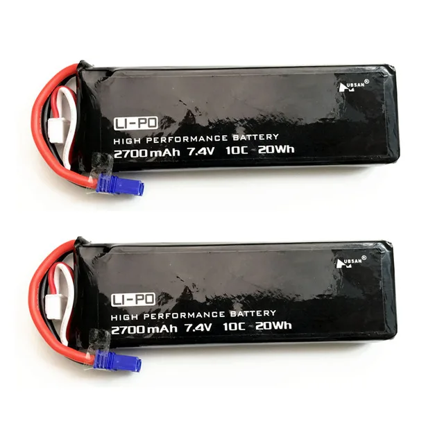 Hubsan H501C H501S X4 7,4 V 2700mAh lipo аккумулятор 10C 20WH Аккумулятор для радиоуправляемого квадрокоптера дрона запчасти - Цвет: Цвет: желтый