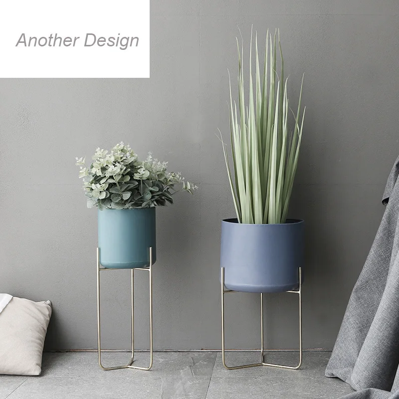 Metal shelf flower pots planters high end luxury home decor flower