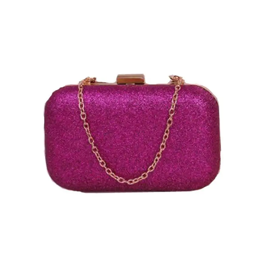 kai yunon Fashion Women Clutch Box Evening Party Glitter Chain Hand font b Bags b font
