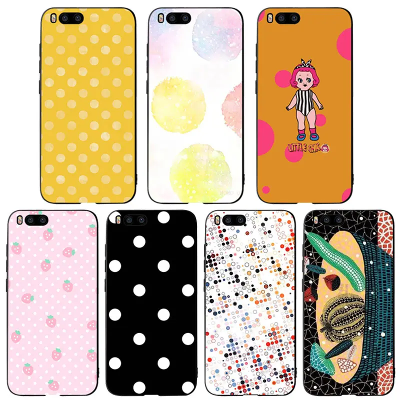 

Cute Polka Dot Phone Cases Cover for Xiaomi mi A2 8 9 lite se case xiaomi redmi note 6 7 pro case redmi note 5 Plus Soft Cases