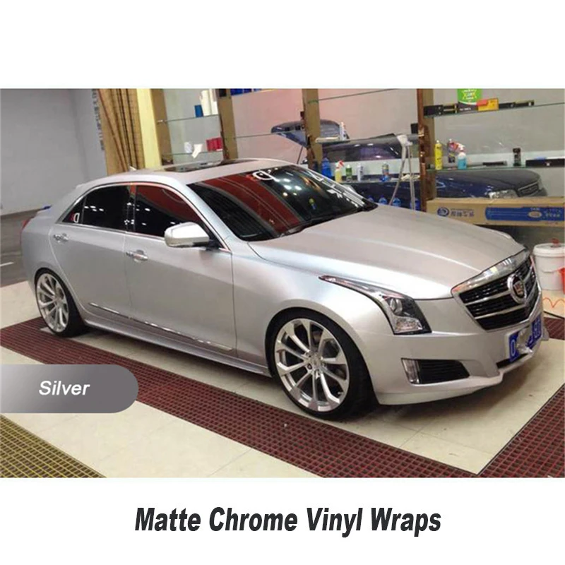 Car Styling High Quality Matt Chrome Silver Vinyl Wrap Decal With Air Free Bubble For Vehiche