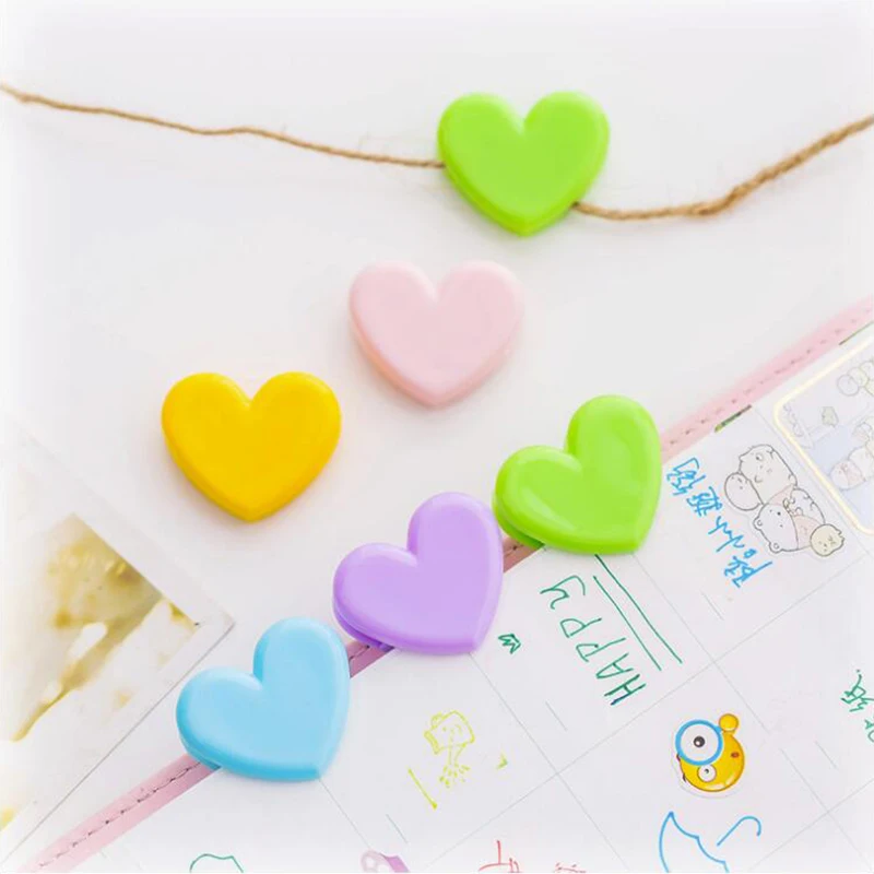 Мягкие японские игрушки Красочные Любовь клип Папка офисные Канцелярские и школьные принадлежности 5 шт./пакет