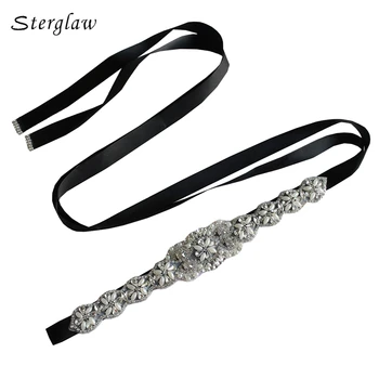

Designer belts from high quality women Shiny diamond girdle bridal belts with crystals wedding dress belt cinta modeladora C019