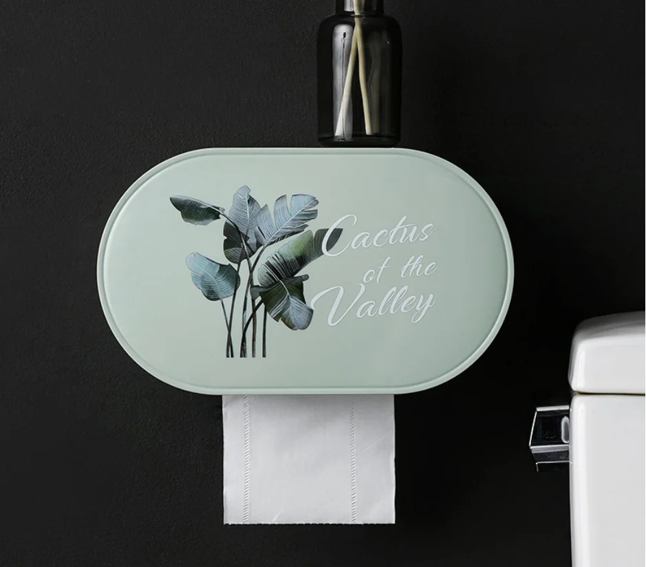 Водонепроницаемая коробка для туалетных бумажных полотенец, настенная полка для туалетных полотенец в скандинавском рулоне, коробка для туалетных бумажных полотенец - Цвет: B