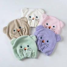 Быстросохнущее банное полотенце для волос из микрофибры с рисунком банта для ванны, банное полотенце для волос