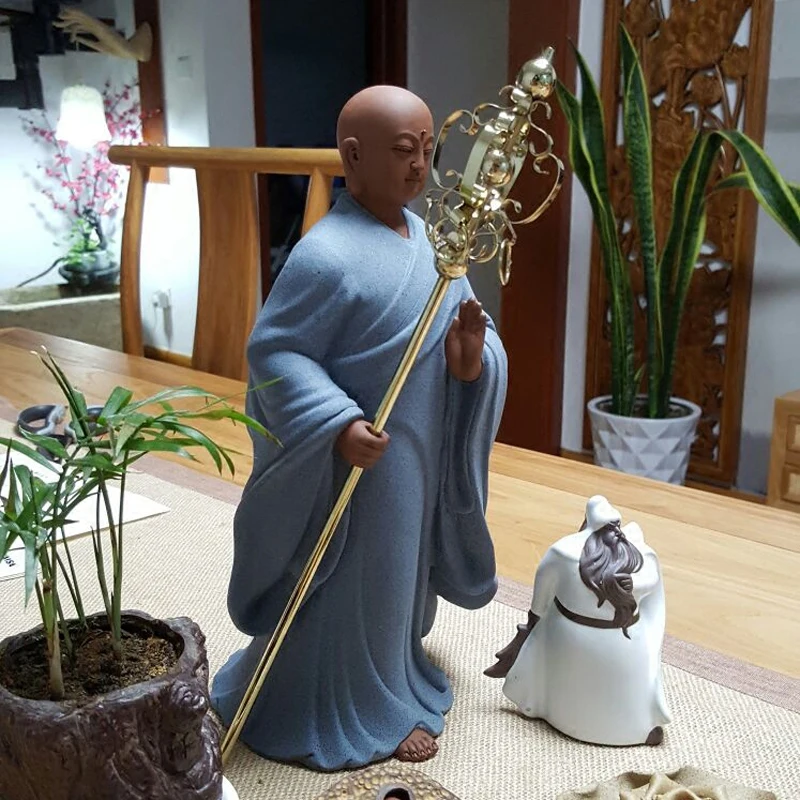 Статуэтка Будды Zen Amitabha Tathagata Керамическая Настольная декоративная чайная