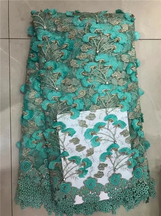 

2017 Latest Swiss voile lace for wedding,green African lace fabric with stone and bead.french lace fabric for new fashion white