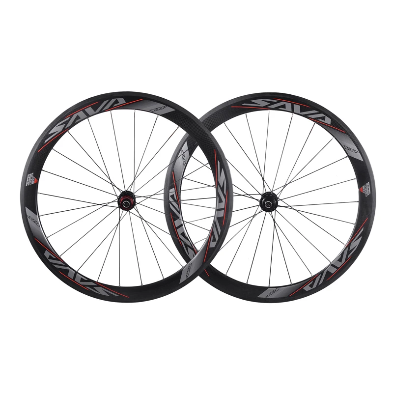 SAVA 700C Racing Bicycle Carbon Wheels 50mm Carbon Road Bike Wheelset