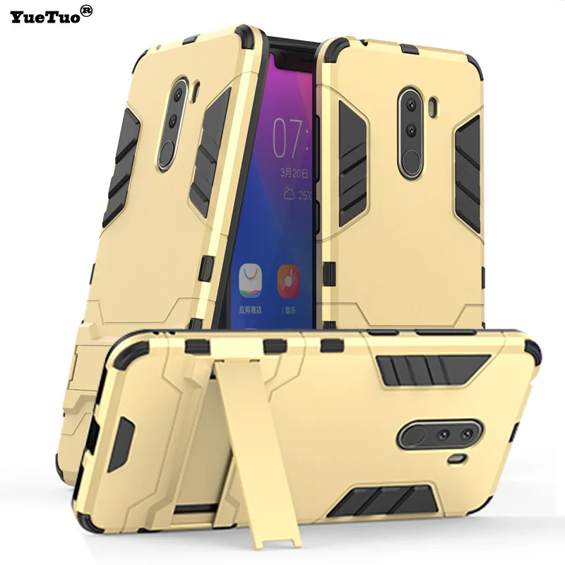 

YueTuo luxury original armor case for xiaomi mi Pocophone poco F1 F 1 hybrid shockproof phone tpu Hard back cover coque etui f1