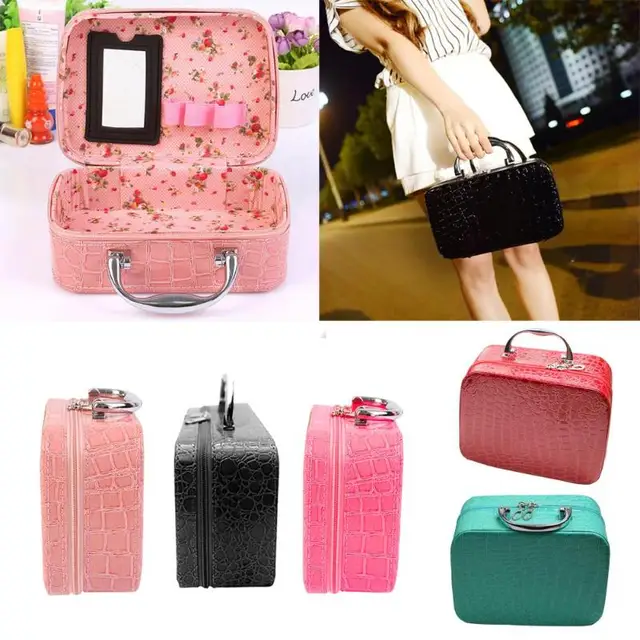 Cheap Small Square Solid Color Handbag Mirror Cosmetics Storage Bag Makeup Bags Makeup Accessories Brush Case 4 colors beauty tools Cheap Small Square Solid Color Handbag Mirror Cosmetics Storage Bag Makeup Bags Makeup Accessories Brush Case 4 colors beauty tools