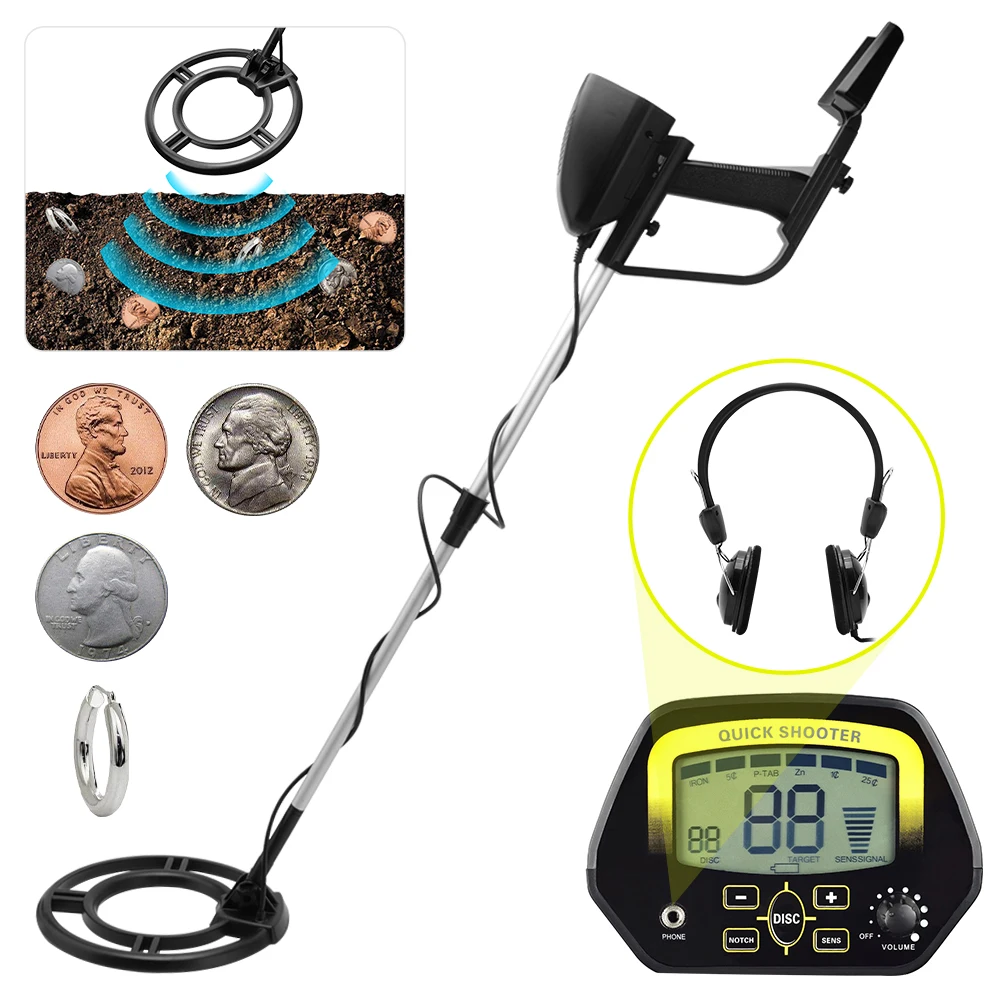 

BORUiT High Sensitivity Underground Metal Detector MD4060 Treasure Hunter LCD Display Portable Gold Finder Hunt Tracker