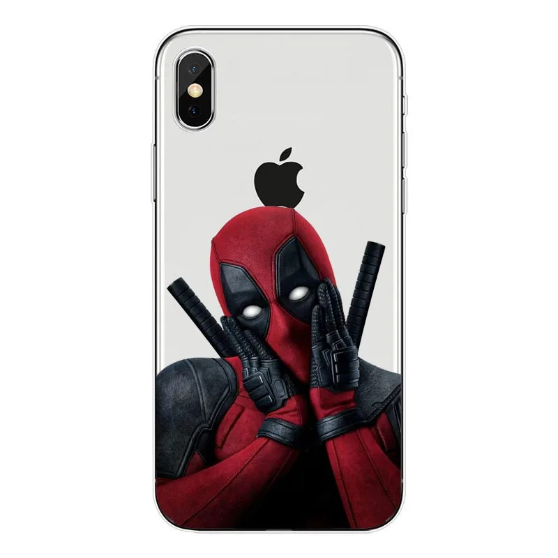 سوبر بارد الأعجوبة Deadpool بطل السوبر لينة سيليكون غطاء إطار هاتف محمول ل iphoneX XSMax 8 8 زائد 7 7 زائد 6 6 ثانية 6 زائد 5 5 ثانية SE