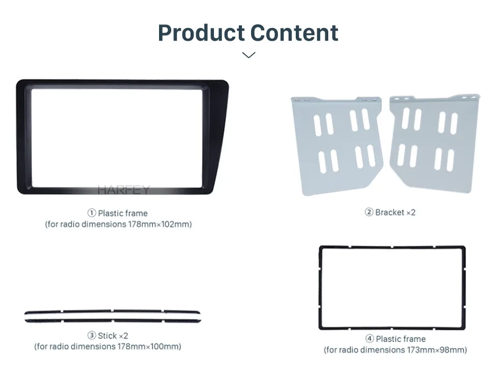 Harfey 2Din автомобиль радио Панель рамка накладка комплект приборной панели установка Панель для Honda Civic LHD2001 2002 2003 2004 2005 2006