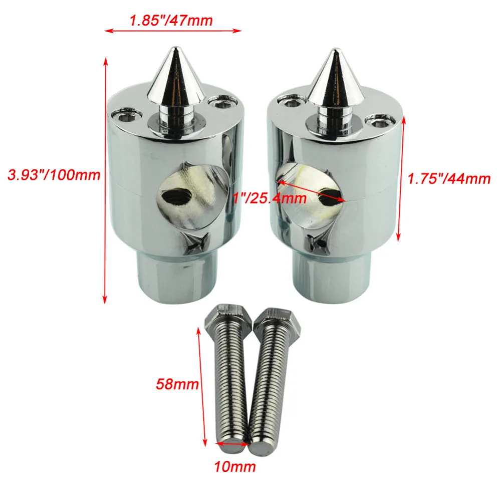 " 25 мм черный и хром мото rcycle рукоятка зажимы Руль Бар стояки Мото части rbike Ручка Бар для