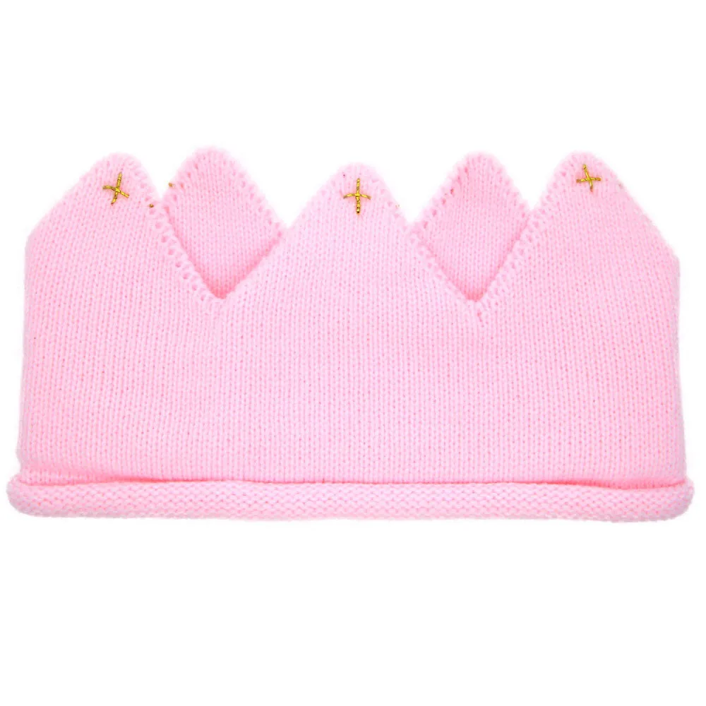 

TELOTUNY New Cute Baby Boys Girls Crown Knit Headband Hat Z0828