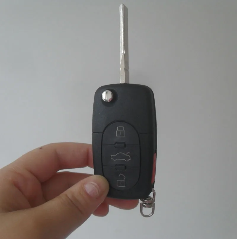 VW flip remote key shell 3+1 button (5)