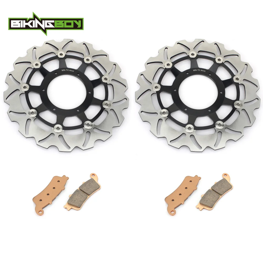 

BIKINGBOY For Honda VTX1800R VTX1800S 02-07 VTX1800C 02-08 VTX 1800 F N 05-11 VTX1800T 07-11 Front Brake Discs Disks Rotors Pad