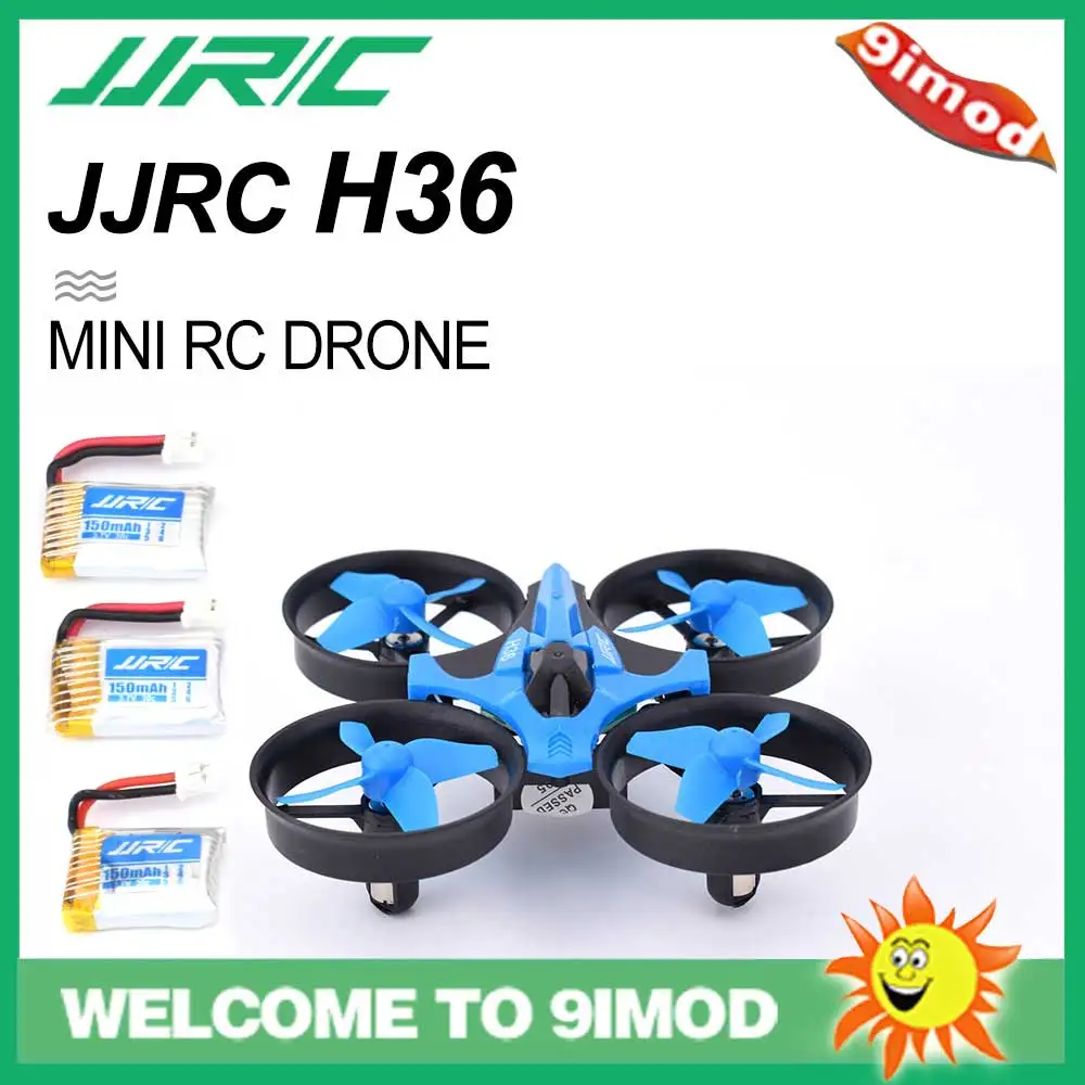 

JJRC JJR/C H36 2.4G 4CH 6-Axis 3D Flips Mini Drone With Headless mode Blue color 3 Batteries version