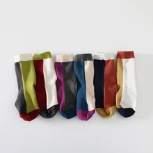 Новые хлопковые носки для малышей, носки для мальчиков и девочек с буквенным принтом Детские От 1 до 8 лет, спортивные короткие носки смешные носки Харадзюку высокого качества