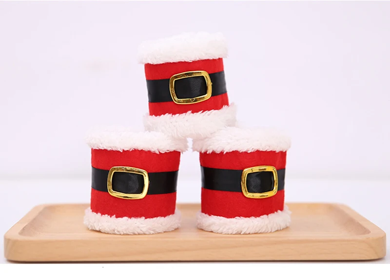 4 шт./лот, рождественское кольцо для салфеток с Санта-Клаусом, держатель для полотенец, рождественские вечерние украшения для стола, рождественские украшения для дома