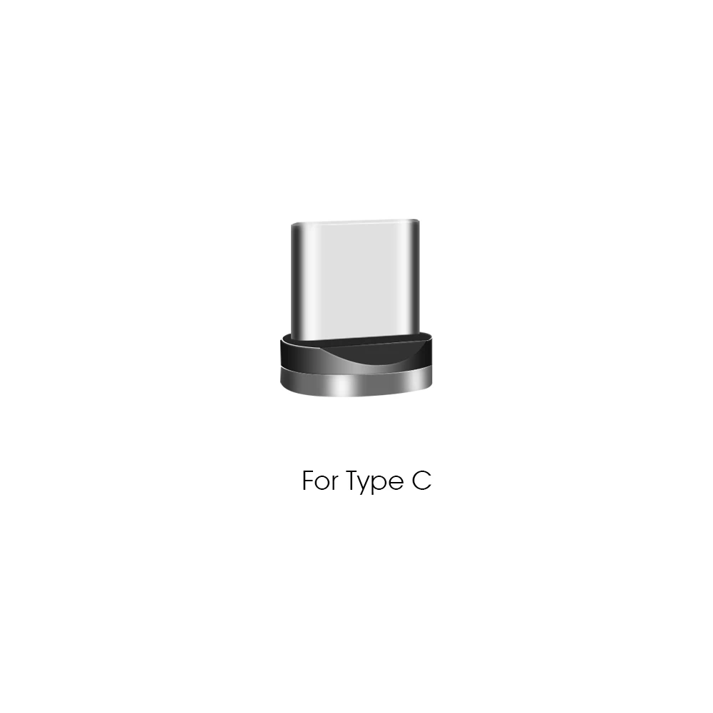 Универсальный 1 м Магнитный зарядный кабель Micro USB кабель для IPhone XR XS Max X Magnet charger usb type C кабель светодиодный провод для зарядки - Цвет: For Type C