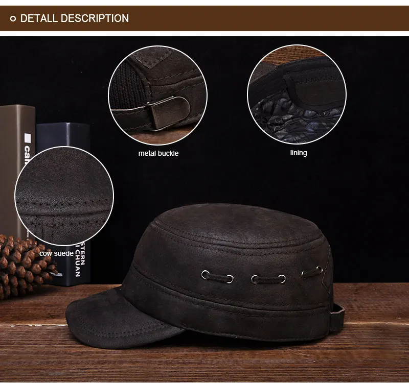 HL086 новые брендовые зимние теплые русские шапки из натуральной кожи бейсболки