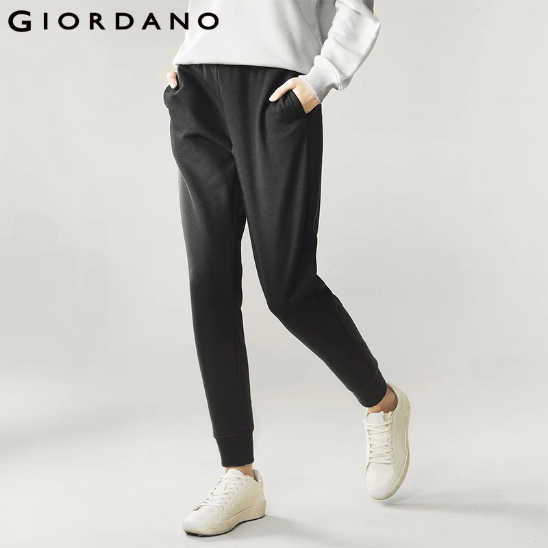 Giordano Women Jogger Pants Pile Coating Casual Pants Smooth Pantaloni ...