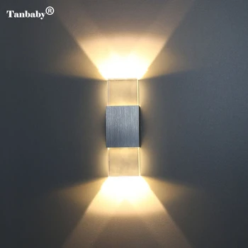 

2W Crystal led wall lamp Up and down 85-265V include drive colorful led wall light indoor corridor/room decoration light