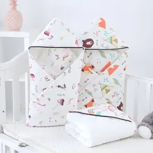 Зимнее детское Пеленальное Одеяло 85x85 см, плотное теплое хлопковое полиэфирное одеяло, конверты для новорожденных, детское постельное белье, спальный мешок