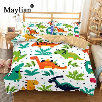 

5 colors 3d dinosaur Bedding Set Mandala Quilt Cover Peace Design Bed Set Bohemian a Mini Van Bedclothes 3pcs BE1118