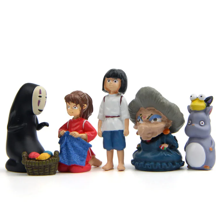 

6pcs NEW Spirited Away Family Figure Toys Set Ornament Desk/Garden Home Decorations Doll