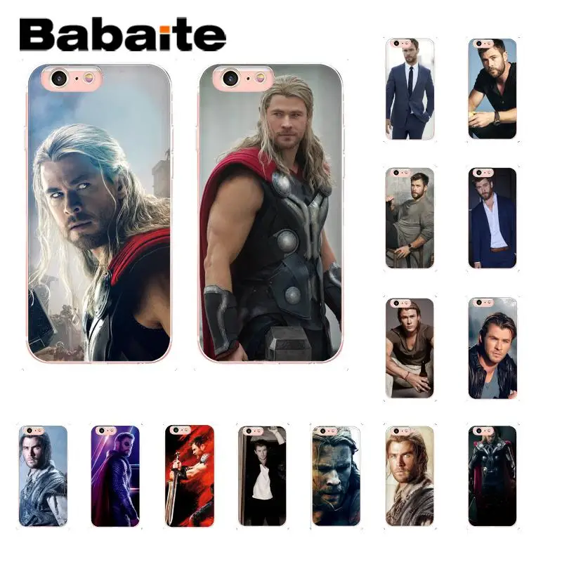 Babaite Chris Hemsworth Мстители Тор ТПУ черный чехол для телефона чехол для iPhone 6S 6plus 7plus 8 8Plus X Xs MAX 5 5S XR 10