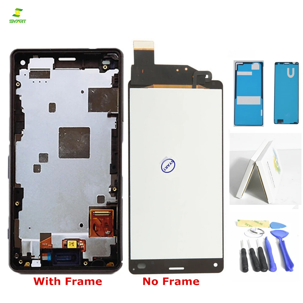 100% тестирование Z3 мини Полный ЖК дисплей s для Sony Xperia Compact Дисплей D5803 D5833 сенсорный
