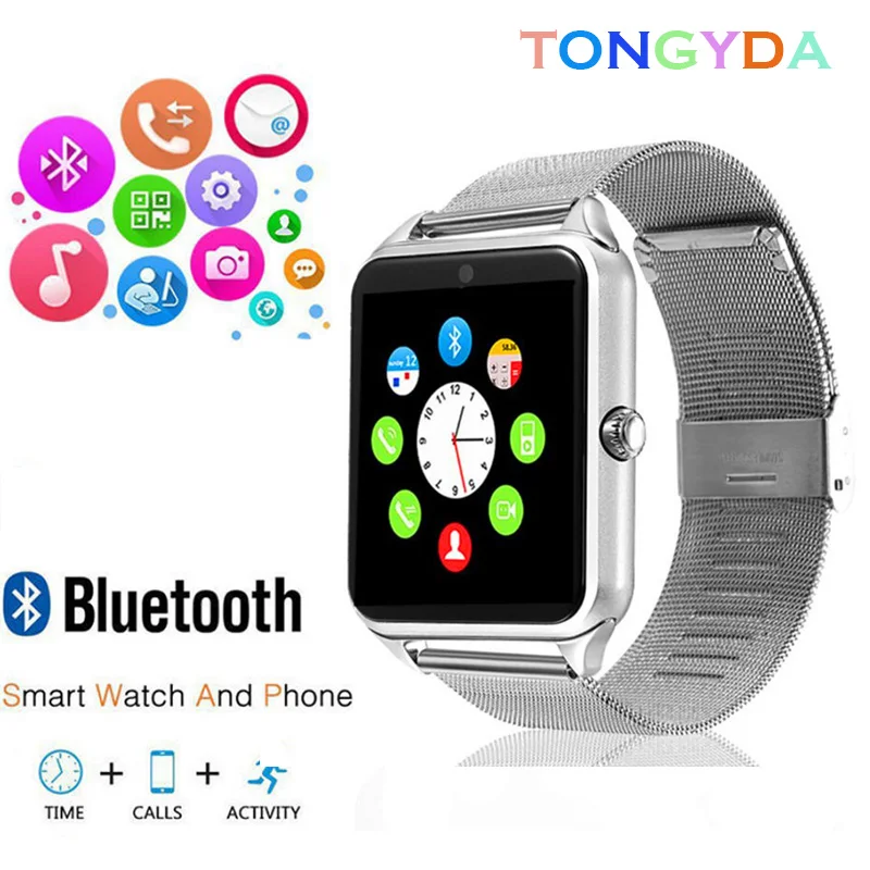 

Z60 Smart Watch for Men Fitness Bracelet IP67 Waterproof with SIM Card Slot Women Smartwatch Clock for Apple iOS Android Phone