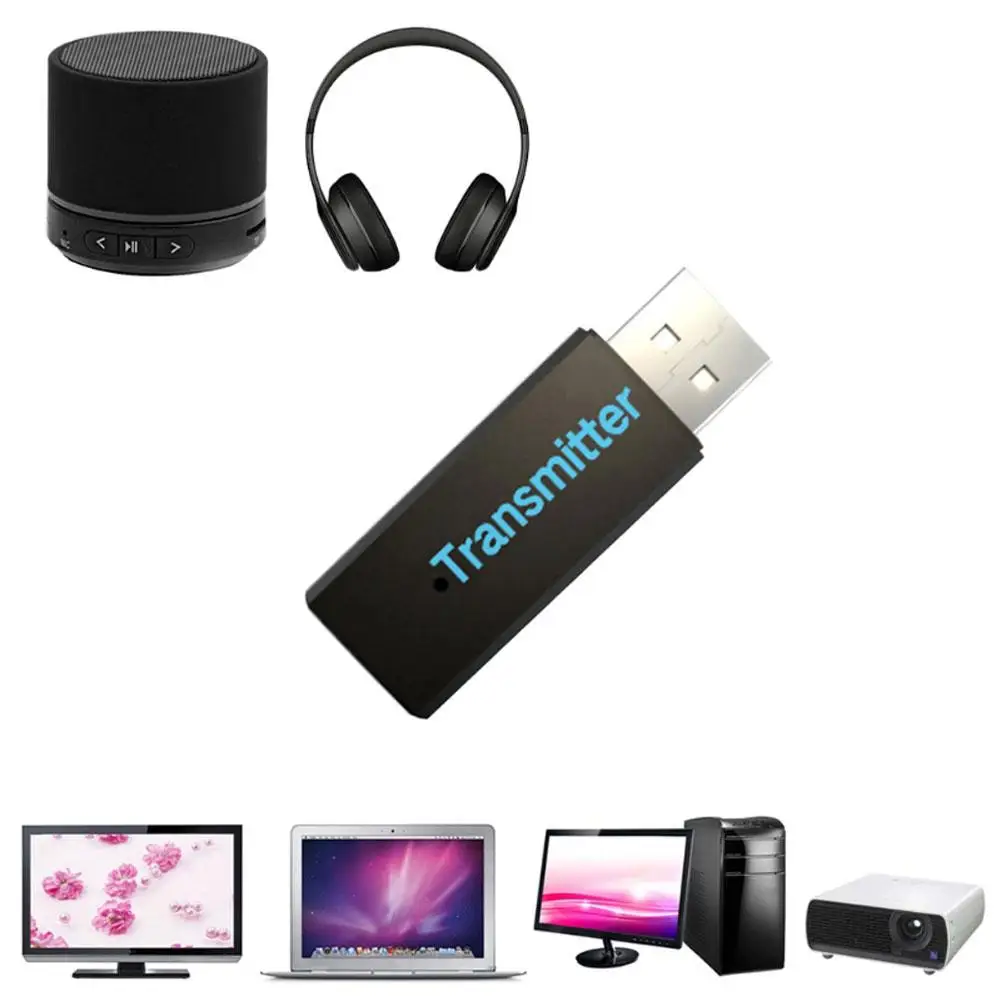 

2018 Wireless Stereo Audio USB Bluetooth 4.2 Transmitter Adapter for PC Computer TV