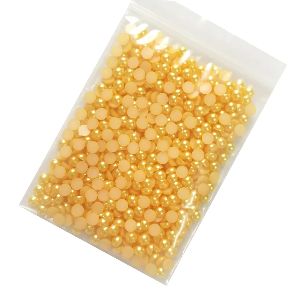 Faux Immitation Pearls 5mm yellow gold