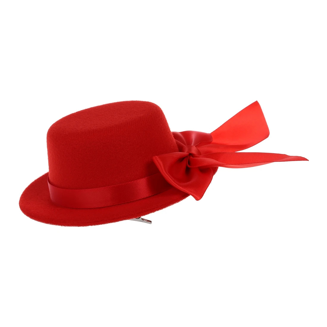Дамы Мини Топ шляпа чародей Бурлеск Millinery w/Bowknot-красный