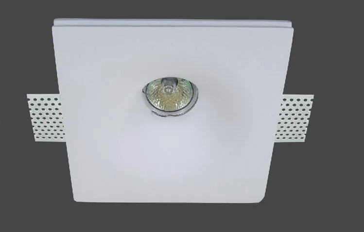 Светодиодный trimless гипсовый прожектор, гипс светильники направленного света, чистый белый trimless гипс потолочная лампа, Крытый настенный