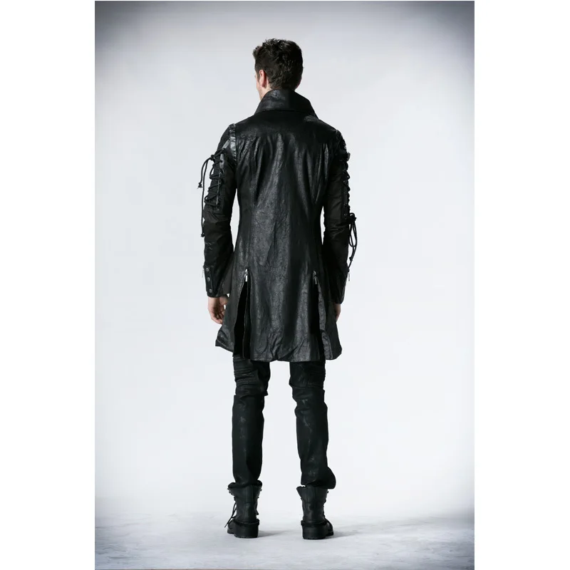 Готический бинт крутой HoodieLot куртка Streampunk искусственная кожа рок Шипованная ничья струна хлопок Мужское пальто S-3XL Панк Rave Y-349