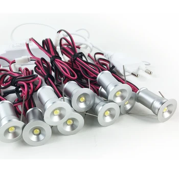 

D20MM cutout hole 15MM 1W Dimmable Ceiling Light Kitchen LED Cabinet Light CREE Spot LED AC85-277V Free Shipping 9pcs/Pack