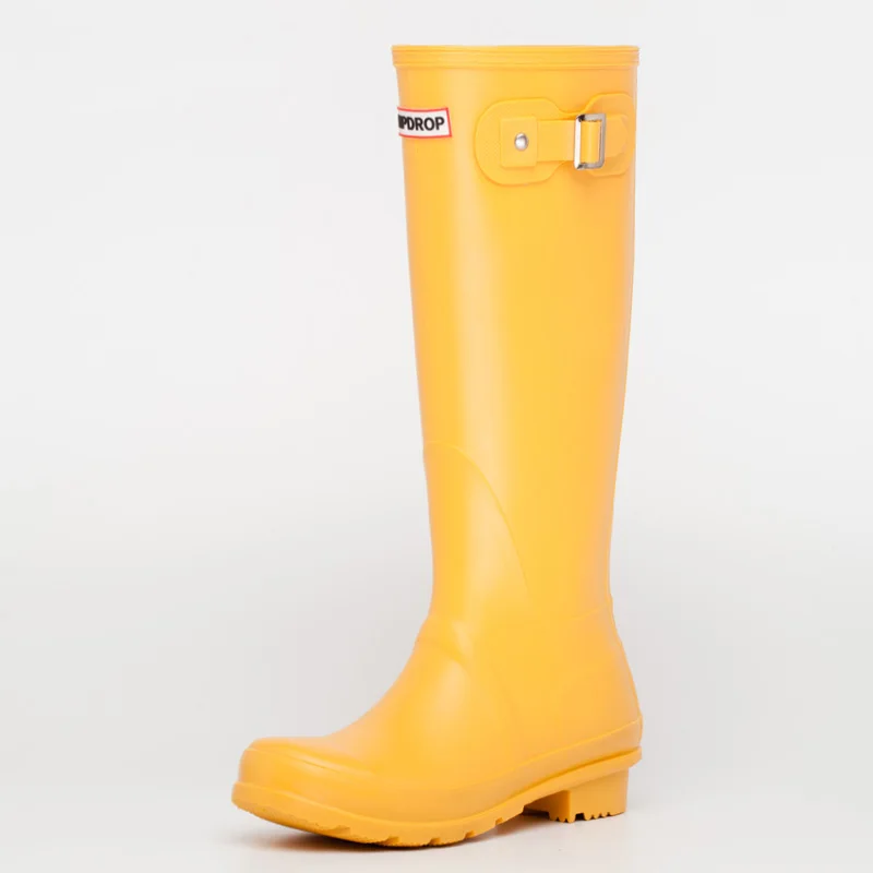 

NEW Hot Ladies Waterproof Rain Boots Female Knee-high Fashion Women Rubber Rain Boots Girls Shoes Rainboots PVC Rain Shoes